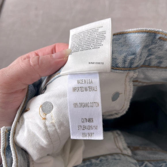 Anthropologie AGOLDE Colorblocked Denim Mini Skirt | Size 26 | Y2K Street Style - Picture 6 of 7